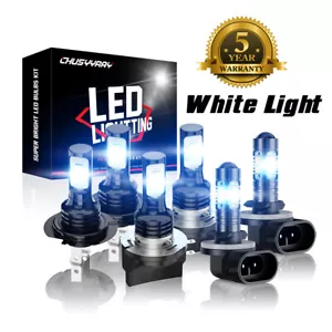 For Hyundai Santa Fe 2009-2013 6pc LED Headlight High/Low + Fog light bulbs Kit - Bild 1 von 24