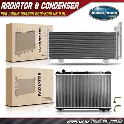 Kit de refrigeración de radiador y condensador de CA para Lexus GS450h 2013-2016 3,5 L 1640031820 Foto 1 de 4