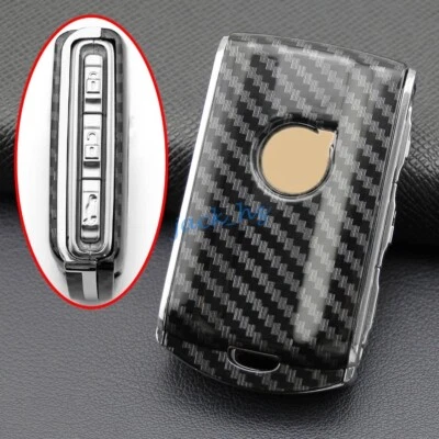For Volvo S60 V60 S90 XC40 XC60 XC90 Carbon Fiber Car Key Fob Cover Case Holder - Image 1 of 4