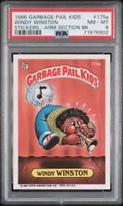 1986 GARBAGE PAIL KIDS STICKERS GPK WINDY WINSTON #175A PSA 8 - Picture 1 of 2
