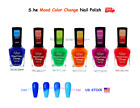 Zestaw lakierów do paznokci S.he Mood Color Change - wszystkie 6 kolorów, długotrwały lakier do paznokci