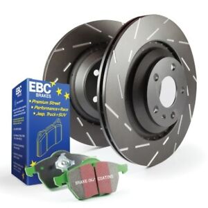 EBC Greenstuff Brake Pads & Slotted Rotors for 03-09 CLK320 CLK350 [Front]