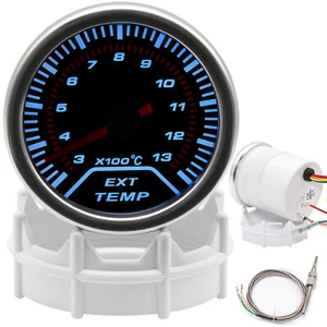 52mm Car EGT Exhaust Gas Temp Gauge LED Pointer Temperature Meter With Sensor - Picture 1 of 11