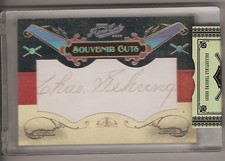 2008 PLAYOFF PRIME CUTS SOUVENIR CUTS AUTOGRAPH CHARLIE GEHRINGER 2/5 HOFer 