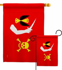 Christopher Moody Garden Flag Coastal Pirate Decorative Gift Yard House Banner - Picture 1 of 19