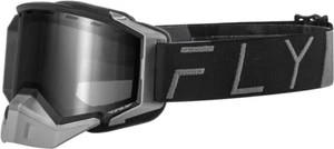 Fly Racing Zone Pro Snowmobile Goggles, Black / Gray w Polarized Smoke Tint Lens - Picture 1 of 5