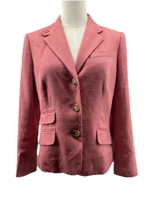 复古 Y2K Lauren Ralph Lauren Blazer 尺寸 6 粗花呢马术运动外套女式 — 第 1/4 张图片