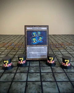 Yugioh Dungeon Dice Monsters Custom Magical Hats Figure (4x) With Card Set - Picture 1 of 4