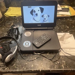 RCA DRC6318E Portable DVD Player (8") Tested And Working With All Accessories - Picture 1 of 6
