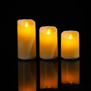 wiederaufladbare LED-Kerzen mit USB beweglicher Docht tanzende Flammen - Bild 1 von 9