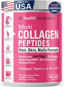 Multi Collagen Protein Powder, Type I, II, III, V, X - 5 Hydrolyzed Collagen Pep - Picture 1 of 12