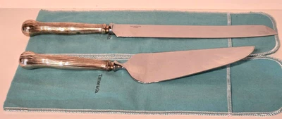 Tiffany & Co. Lotus торт сервер и торт нож комплект - серебро - Изображение 1 из 4