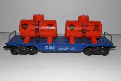 ПЛАТФОРМА MARX GULF С КОНТЕЙНЕРАМИ, СИНЯЯ/ОРАНЖЕВАЯ, ОЧЕНЬ РЕДКАЯ, ОРИГИНАЛЬНАЯ - Изображение 1 из 4