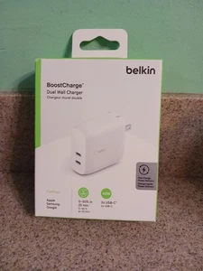 Belkin 40W Dual Port USB-C Ladegerät - Schnellladen für iPhone, Galaxy, iPad - Bild 1 von 2