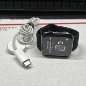 Apple Watch Series 6 44mm Stainless Steel Graphite GPS + Cellular - Unlocked - Zdjęcie 1 z 7