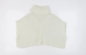 GAP Girls Ivory Cape Knit Sleeveless Jumper, Size S - Picture 1 of 12