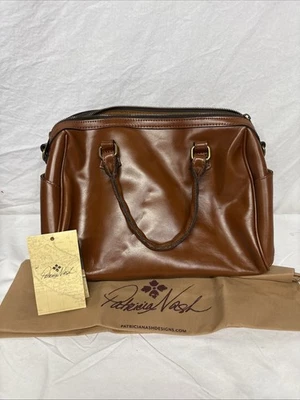 Cartera Patricia Nash SKYE - Cuero Heritage Marrón SIN Correa Bandolera Foto 1 de 4