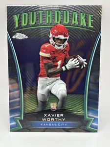 2024 Topps Chrome Xavier Worthy #Y-18 Rookie RC Youthquake Insert NM - Picture 1 of 2