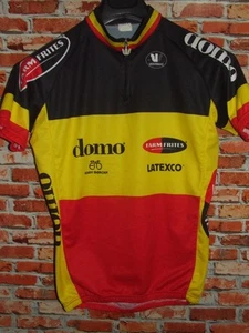 DOMO FARM FRITES camp. BELGIO VERMARC MAGLIA BICI CICLISMO SHIRT CYCLISM tg. L - Imagen 1 de 3