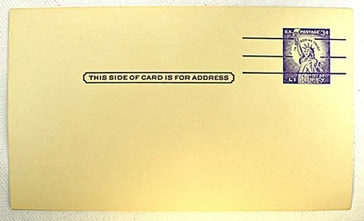US POSTAL CARD SCOTT #UX46d LIBERTY 3C MNH, 1958 - Image 1 of 2