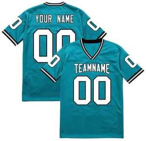 Custom American Football Jerseys Team Name Number 13 Colours Stitched Mesh Top - Picture 1 of 14