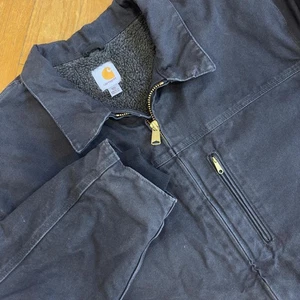 Carhartt Giacca Uomo Sandstone Ridge Giacca Cappotto Blu Navy Taglia XXL #C061 - Foto 1 di 9