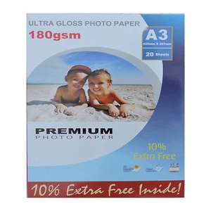 20 Fogli A3 180gsm Ultra Lucido Carta Fotografica - Foto 1 di 1