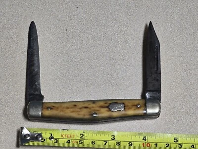 Cuchillo REMINGTON UMC R470 vintage/antiguo años 30 mango de hueso de cuerno EE. UU. Foto 1 de 4
