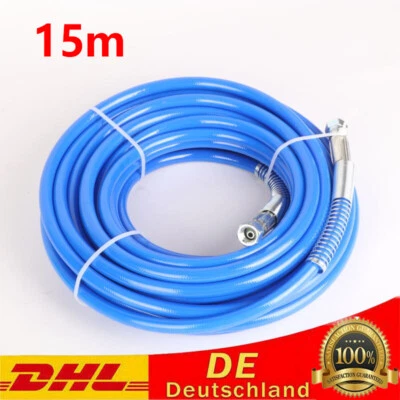 MARKENLOS Airless Farbspritzpistole 15m Hochdruckschlauch Für Airless-Spritzgeräte Neu