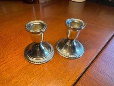 PALILLOS DE CANLDESTICK ESTERLINA MEDIADOS DEL SIGLO XX Foto 1 de 4