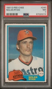 1981 O-Pee-Chee Nolan Ryan, #240, PSA 7 NM, Astros - Picture 1 of 2