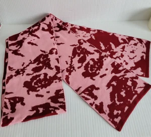 CYNTHIA ROWLEY Maroon/Pink Soft Silky Knit Neck Scarf Used 7X68" Elegant - Picture 1 of 6