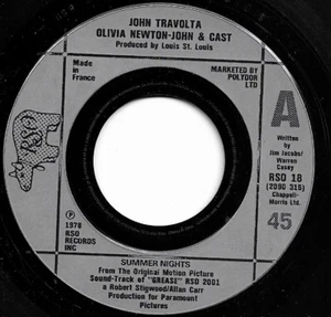JOHN TRAVOLTA, OLIVIA NEWTON-JOHN & CAST - SUMMER NIGHTS -1978 from Grease - lge - Bild 1 von 3