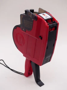 Pistola de precio YH-689, 2 líneas 20 bits etiqueta pegatina pistola pequeña, roja - apenas usada - Imagen 1 de 5