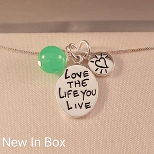 Sterling durchbrochenes vierblättriges Kleeblatt Gott Inspiration Anhänger Halskette - Ne - Bild 1 von 8