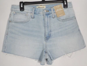 Madewell Blue Destructed Mid Rise Relaxed  Denim Shorts Size 26 29x5  PR1805 - Picture 1 of 3