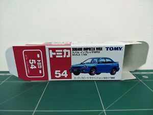 REPRODUCTION BOX for Tomica Red Box No.54 Subaru Impreza WRX