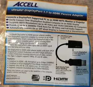 Accell Displayport to HDMI adapter - Picture 1 of 5