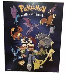 Poster Pokémon Vintage Montato Gotta Catch Em All ��Nintendo Scorpio 1999 ��20x16 - Foto 1 di 15