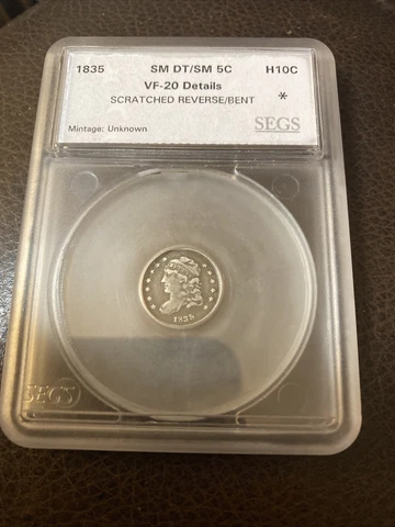 1835 Bust Half Dime VF Details Cover