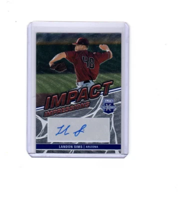 2023 Elite Extra Edition Impact Impressions Autographs Landon Sims Auto - Image 1 of 2