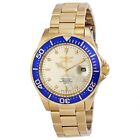 Invicta Men's 14124 Pro Diver Gold Dial 18k Ion-plated Stainless Steel Watch