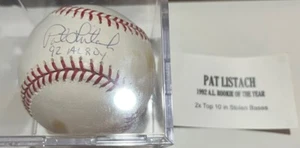 PAT LISTACH SIGNED BASEBALL W COA TRI STAR 1992 AL ROOKIE OF THE YEAR BREWERS - Picture 1 of 8