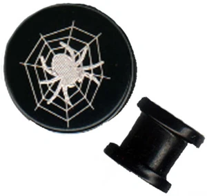 SPIDER Spinne Spiderweb Gothic Ohr PLUG Piercing Rockabilly Schmuck - Bild 1 von 1