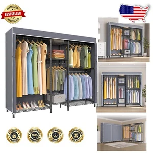 V6C Heavy Duty Portable Wardrobe Closet - 5-Tier Garment Rack, 870 lbs Capacity - Picture 1 of 10