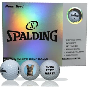 Pelotas de golf personalizadas Spalding Pure Spin - Paquete de 12 - Imagen 1 de 10