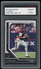 C.J. Stroud 2023 Panini Instant 1st Graded 10 NFL Rookie Card RC #15 Texans (CJ)