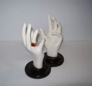Vintage Art Deco 10K Gold-Filled CLARK & COOMBS CO Red Paste Stone Ring, Size 6 - Imagen 1 de 12