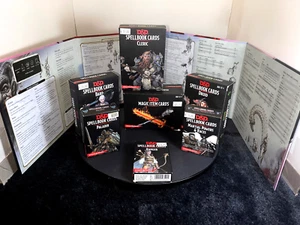 D&D Board Games Lot Dungeons and Dragons spellbook item cards and board - Picture 1 of 13