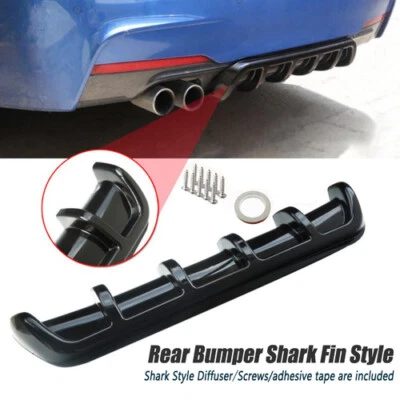 Cubierta difusora de parachoques inferior trasero alerón labio divisor negro universal Foto 1 de 4